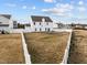 Expansive backyard enclosed with white vinyl fencing, offering ample space for recreation and relaxation at 350 Arlie Ln, Lillington, NC 27546
