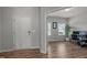 Foyer leading to a bright home office with a work-from-home setup at 350 Arlie Ln, Lillington, NC 27546