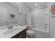 Bathroom with a sink, toilet, and shower at 363 Grey Hawk Dr, Garner, NC 27529