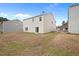 Spacious backyard with a grassy area, perfect for outdoor activities and relaxation at 4201 Hampstead Village Dr, Durham, NC 27703