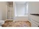 Bathroom with shower, soaking tub, tile floor and vanity at 4201 Hampstead Village Dr, Durham, NC 27703