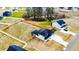 Aerial shot featuring the home and expansive, fenced backyard in a desirable community at 430 St. Claire Dr, Fuquay Varina, NC 27526