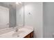 Bathroom with a single sink, mirror, and vanity at 521 Eastway Ave # Apt B, Durham, NC 27703
