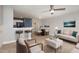 Open-concept area showing the kitchen, dining, and living spaces at 521 Eastway Ave # Apt B, Durham, NC 27703