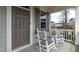 Comfortable porch with rocking chairs, perfect for relaxing and enjoying the outdoors at 76 Freewill Pl, Raleigh, NC 27603