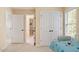 Bedroom features two closets, a window with blinds, and carpeted floors at 8912 Riverview Park Dr, Raleigh, NC 27613