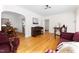Spacious living room with hardwood floors and seamlessly connects to the dining area at 1304 N Duke St, Durham, NC 27701