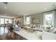 Bright open-concept living room flows into the dining area and kitchen at 2323 Bay Minette Sta # 547, Apex, NC 27502