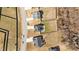 Overhead view of a home on a cul-de-sac with well-maintained landscaping, yard, and neighboring houses at 277 Martins Mill Ct, Wendell, NC 27591