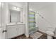 Full bathroom featuring new toilet, vanity and shower at 33 Song Breeze Cir, Angier, NC 27501