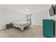 Spacious bedroom features neutral carpet, modern ceiling fan, and TV at 33 Song Breeze Cir, Angier, NC 27501