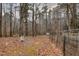Spacious backyard featuring mature trees and a partially fenced yard at 48 Margaret Pl, Chapel Hill, NC 27516