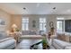 Bright living room featuring neutral tones, comfortable seating, and natural light, perfect for relaxation at 48 Margaret Pl, Chapel Hill, NC 27516
