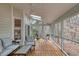Relaxing screened porch featuring wood floors, skylights and comfortable seating at 48 Margaret Pl, Chapel Hill, NC 27516