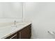 Bathroom features a white quartz countertop, modern faucet, and sleek vanity at 515 N Mangum St # 14, Durham, NC 27701
