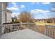 This shows a view of the deck and the backyard at 5321 Cog Hill Ct, Raleigh, NC 27604