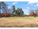 Scenic golf course view with lush green grass and mature trees under a beautiful blue sky at 5321 Cog Hill Ct, Raleigh, NC 27604
