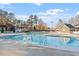 Inviting swimming pool area with lifeguard chair and comfortable lounge seating at 5321 Cog Hill Ct, Raleigh, NC 27604