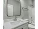 Bathroom featuring a modern vanity, sink, and a shower with tub at 5512 Hickory Ln, Raleigh, NC 27603