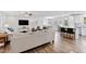 Spacious living room with hardwood floors and modern decor at 6713 Brookhollow Dr, Raleigh, NC 27615