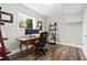 Office with a large window and hardwood floors at 6713 Brookhollow Dr, Raleigh, NC 27615