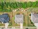 A top down view of the backyard and home, showing its position in the neighborhood at 701 Prince Dr, Holly Springs, NC 27540