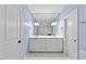 Elegant bathroom boasting double vanity, and modern fixtures at 705 Glen Eden Dr, Raleigh, NC 27612