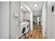 Convenient laundry room with modern appliances and wood look flooring at 7214 Southern Trl, Chapel Hill, NC 27516