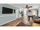 Open-concept space includes living area, dining space, and access to various rooms at 7214 Southern Trl, Chapel Hill, NC 27516