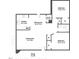 A floor plan highlighting the layout of the home, including the kitchen, living room, and bedrooms at 1006 Linwood Ave, Durham, NC 27701