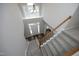 Bright foyer with a beautiful front door and a staircase leading to the second floor at 122 Banyon Tree Ln, Cary, NC 27513