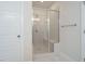 Modern walk-in shower with glass enclosure and tile surround at 1225 Barreto Drive Dr, Wendell, NC 27591