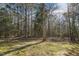 Large backyard and mature trees providing ample shade; ideal for recreation and outdoor activities at 201 Timber Meadow Lk, Fuquay Varina, NC 27526