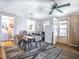 Dining area with table and four chairs adjacent to the kitchen at 3130 State Hwy 58, Louisburg, NC 27549