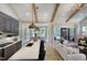 Spacious open-concept living space with a kitchen island, and light-filled living area at 33 Henry Ct, Chapel Hill, NC 27516
