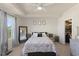 Bright, spacious bedroom featuring a ceiling fan, neutral walls, and carpeted floors at 4116 Sykes St, Cary, NC 27519