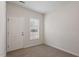 Bright bedroom with carpeted floors and natural light, perfect for rest and relaxation at 650 Ganyard Farm Way # 4, Durham, NC 27703