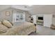 Bedroom featuring exercise equipment, neutral colors, and a window view at 811 S First St, Smithfield, NC 27577
