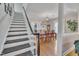 Traditional dining room with hardwood floors, seating for eight, and chandelier lighting at 811 S First St, Smithfield, NC 27577