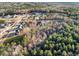 Aerial view displays community homes surrounded by lots of trees and natural landscape at 955 Lynch Rd, Selma, NC 27576