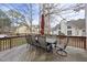 Wooden deck with table and chairs at 1 Nicklaus Way, Clayton, NC 27520