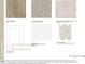 Assortment of new home finishings featuring RevWood flooring, carpets, tiles and shaker cabinets at 1133 Sun Springs Rd, Wake Forest, NC 27587