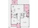 Layout of the first floor with kitchen, dining, garage, and outdoor living area at 1133 Sun Springs Rd, Wake Forest, NC 27587