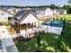 Exterior aerial shot of community recreation area with basketball and tennis court at 1133 Sun Springs Rd, Wake Forest, NC 27587