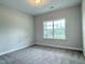 Bedroom features neutral walls, carpet, and a large window for natural light at 1794 Parham Dr, Graham, NC 27253