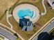 Aerial image of the community pool and amenity area at 204 Woodstaff Ave, Wake Forest, NC 27587