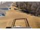 Aerial view of home showing fenced backyard and neighboring homes at 2109 Flycatcher Ln, Fuquay Varina, NC 27526