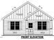 Rendering of a cozy home with board and batten siding, shutters, and a covered front entry at 2230 Amick St., Burlington, NC 27215