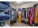Well-organized walk-in closet with clothing racks, shelves, and shoe storage at 307 Sugarberry Ln, Clayton, NC 27527