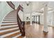 Spacious foyer with winding staircase provides an elegant entrance into this home at 3324 Thomas Rd, Raleigh, NC 27607